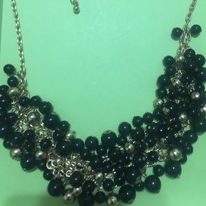 Gold with gold & black beaded necklace#BESTOFFER